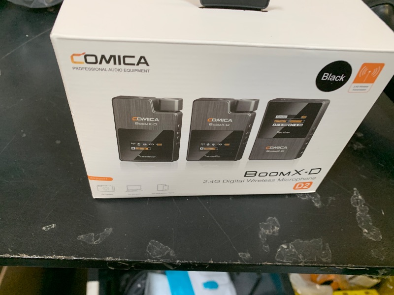 Photo 1 of COMICA BoomX-D2 Wireless Lavalier Microphone for iPhone, Android Camera, Dual Lapel Mic System with 2 Transmitters, 656ft Stable Range, Noise Cancelling, Ideal for Vlog, YouTube, Content Creators