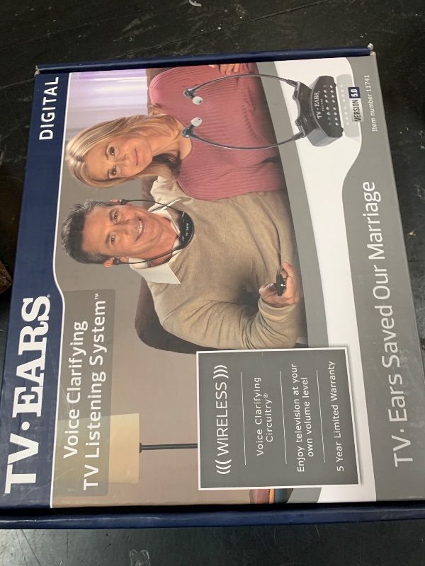 Photo 1 of TV Ears Digital Wireless Headset System for Seniors – Personal Volume Control, TV Hearing Device, No Audio Delay, Plug-N-Play, Works with Most TV Brands, Ideal for Hearing Impaired – Model 11741