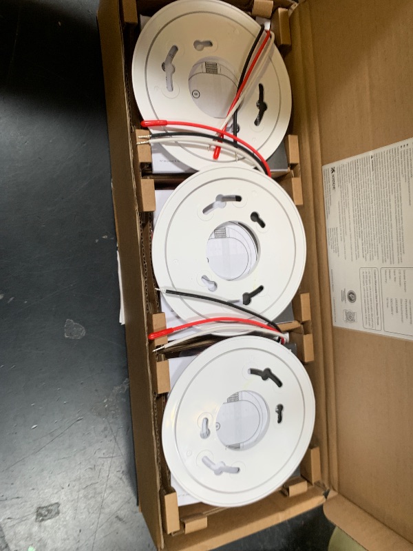 Photo 1 of Kidde  And Carbon Monoxide Detector, Hardwired with 10-Year Battery Backup, Voice Alerts, LED Status Lights, Interconnected, 85 dB Alarm, 5 inches, 30CUA10-V, 3 Pack