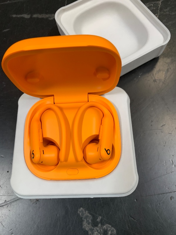 Photo 1 of Beats Powerbeats Pro 2 - Wireless Noise Cancelling Workout Earbuds with Secure- Fit Earhooks, Up to 45-Hour Battery with Charging Case, Sweat & Water Resistant, Heart Rate Monitoring - Electric Orange