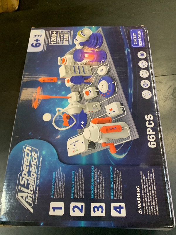 Photo 1 of Science STEM Kits for Kids, Electronics Exploration Kit, 66 Pcs DIY Circuit Parts, Over 1200 Projects, STEM Educational Toy Gifts for Kids Boys Girls Ages 3 4 5 6 7 8 9 10 11 12, Color Project Manual