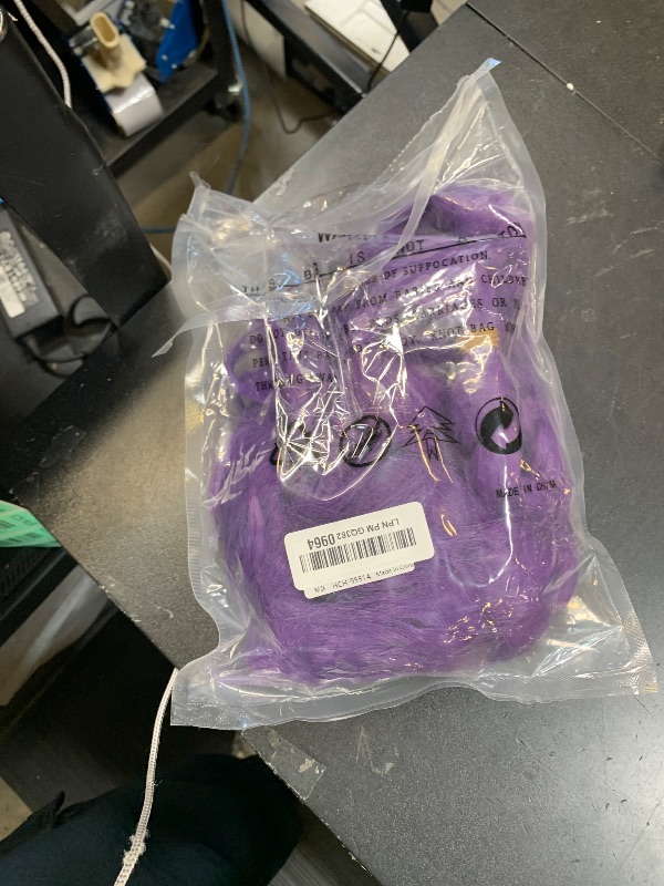View 2 of yuehong Long Kid Purple Braided Anime Cosplay Wig Cartoon Movie Role Wig Heat Resistant Synthetic Fibers Soft Durable Breathable Costume Hair