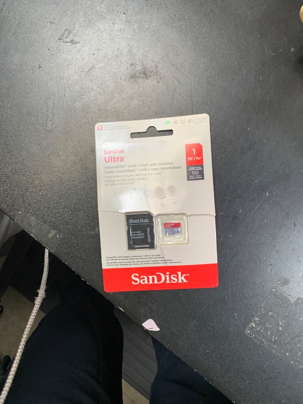 Photo 1 of SANDISK 1TB Ultra microSDXC UHS-I Memory Card with Adapter - Up to 150MB/s, C10, U1, Full HD, A1, MicroSD Card - SDSQUAC-1T00-GN6MA