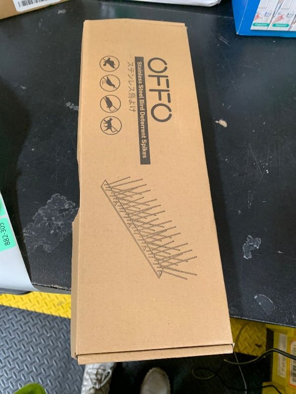 Photo 1 of OFFO Bird Spikes with Stainless Steel Base, Durable Bird Spikes Arrow Pigeon Spikes Fence Kit for Keeping Small Bird, Crows and Woodpeckers Away, Covers 25 Feet(7.6m)