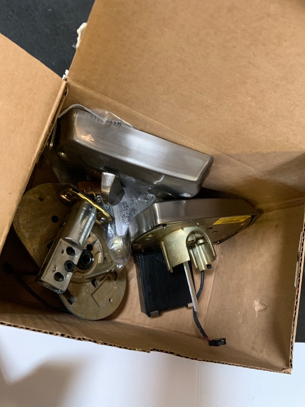 Photo 1 of Schlage Camelot Electronic Keypad Deadbolt Lock, Keyless Front Door Entry, Mechanical Key Backup Included, Satin Nickel, BE365 V CAM 619