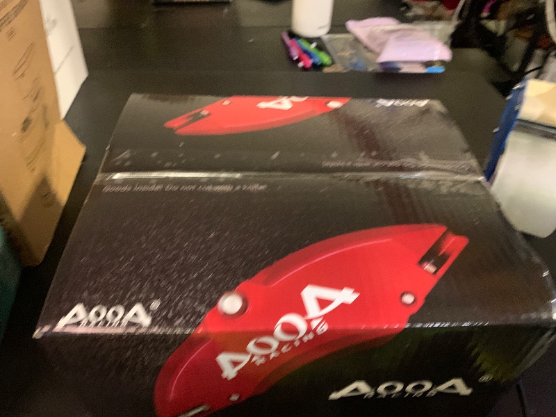 Photo 1 of AOOA Powder Coating Aluminum Red Caliper Cover Fits Toyota Camry SE/LE 2019-2024(2WD) Manual Parking Brake