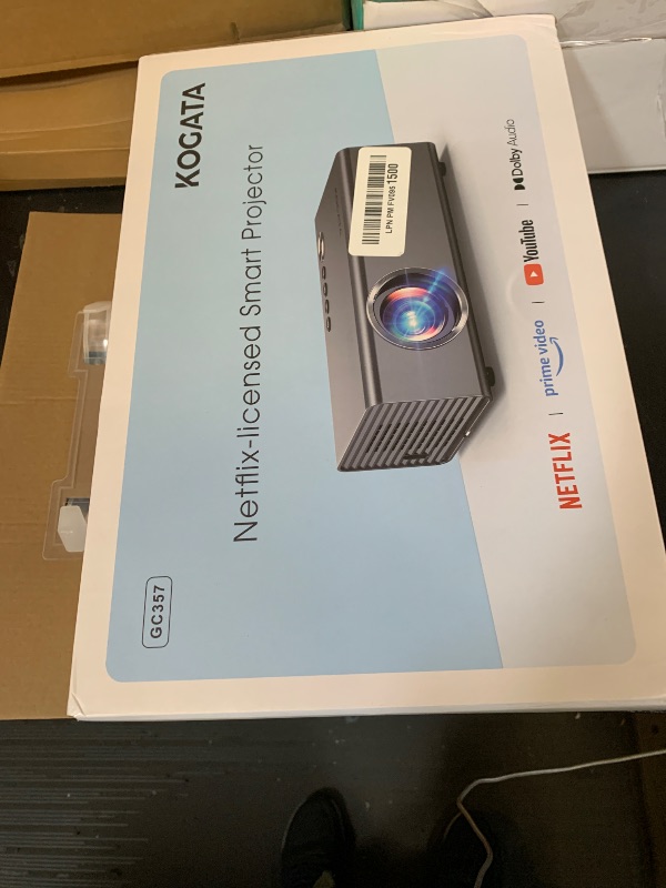 Photo 1 of 4K Projector with Built-in Apps, 1500ANSI Auto Focus&6D Keystone Dolby Audio Kogata Smart Projector with WiFi 6 Bluetooth Outdoor Movie Proyector for Home Theater HDR10+ UPGRADE