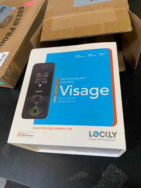 Photo 1 of Lockly Visage Zeno Series Smart Lock, Facial Recognition & Fingerprint Keyless Entry Door Lock, Built-in Wi-Fi Deadbolt with Apple Home Key, PIN Genie Keypad, App Remote Control (Matte Black)