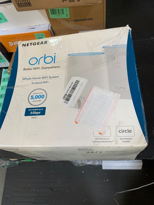 Photo 1 of NETGEAR Tri-Band Whole Home Mesh WiFi System with 3Gbps Speed (RBK50) – No Longer Produced