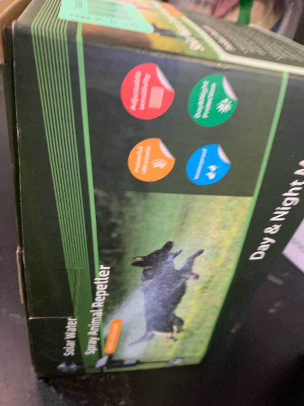 Photo 1 of Solar Motion Activated Sprinkler with Day & Night Detection Modes Repellent Detector for Garden Outdoor Waterproof