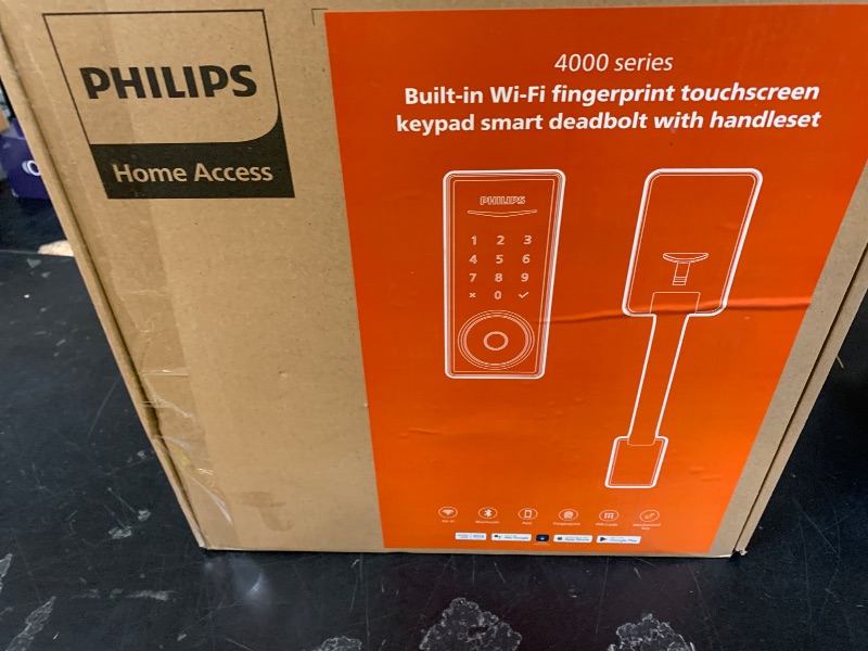 Photo 1 of Philips WiFi Smart Lock with Front Door Handle Set, Built-in WiFi, APP Remote & Voice Control, Fingerprint Keyless Entry Door Lock, Keypad Deadbolt Smart Locks for Front Door, Auto-Lock, Matte Black