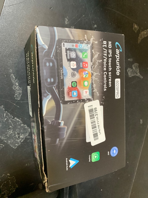 Photo 1 of Carpuride W602S PRO Motorcycle Carplay & Android Auto with Type-C Port, 6.25" Motorcycle GPS Navigation System Supports OTA, Car Play Moto Screen with Wired Controller, Dual Bluetooth, Waterproof