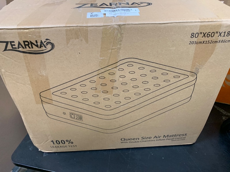 Photo 1 of Zearna Air Mattress Queen with Built in Pump, Inflatable Mattress Blow Up Mattress 16 Raised Comfort,Upgraded Surface Portable Bed, Air Bed for Home, Guest, Camping, Colchone Inflable, 650 lbs