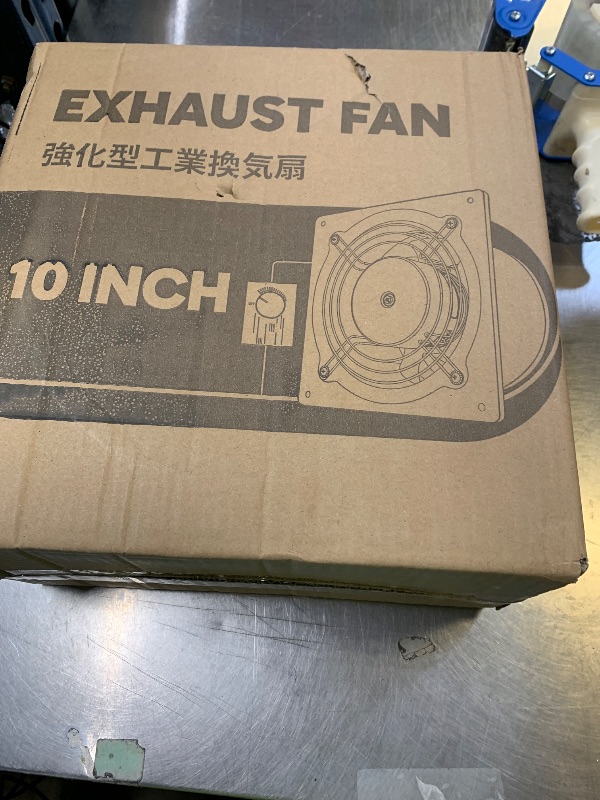 Photo 1 of HG Power 10 Inch Exhaust Fan with Speed Controller, 988 CFM Kitchen Exhaust Fan with Damper, Metal Extractor Fan for Window, Attic, Ceiling, Basement Ventilation