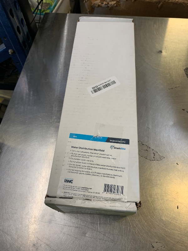 Photo 1 of SharkBite 12 Port Home Run Manifold 3/4 Inch MNPT Inlet x 1/2 Inch Brass Crimp Ball Valve Outlets, PEX Pipe, PE-RT, RM22712