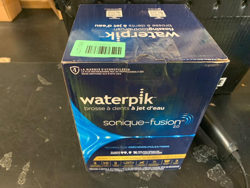 Photo 1 of Waterpik Sonic-Fusion 2.0 Professional Flossing Electric Toothbrush with Water Flosser Combo Two In One, For Daily Gum Care and Cleaning Teeth, Braces, Implants, Black SF-04CD012-4, Packaging May Vary