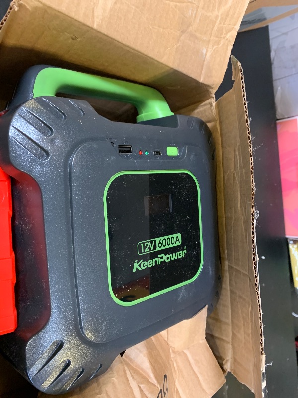 Photo 1 of KeenPower 6000A Super Capacitor Jump Starter [Upgraded Clamps & Screen Version] – No Traditional Battery, Powered by 6X 3000F Supercapacitors, Works in -45°F Env, 3-Mins Fast Charging for Instant Use
