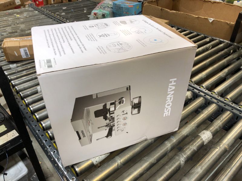 Photo 1 of MISSING PARTS, GRINDER DOES NOT WORK*******HANROSE Espresso Machine with Grinder, 20Bar Espresso Machine Stainless Steel, Coffee Machine with Milk Frother for Latte/Cappuccino, Adjustable Temperature, Independent Hot Water & Americano Function