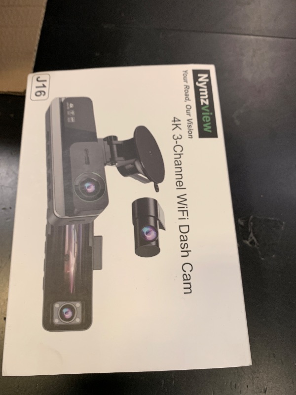 Photo 1 of Nymzview 4K+2.5K+2.5K 3 Channel Dash Cam - Front/Rear/Inside - 5.8GHz WiFi 6 Dashcam with IR Night Vision, 64GB Card, 24H Parking Mode, G-Sensor - Car Dash Cam for Rideshare & Taxi