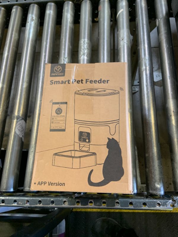 Photo 1 of PAPIFEED Automatic Cat Feeder with App, 2.4G WiFi Cat Food Dispenser, 6L Timed Cat Feeder for Dry Food, 10 Meals/Day, 12 Portions/Meal, Dual Power Supply Smart Pet Feeder for Dog, White
