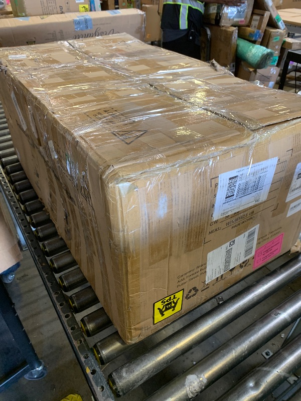 Photo 1 of Hydraulic Lift Table Cart, 1100lbs Capacity, 34.7" Lifting Height, Single Scissor Lift with Non-Slip Pad & Safety Guard Foldable Handle for Material Handling and Transportation, Yellow