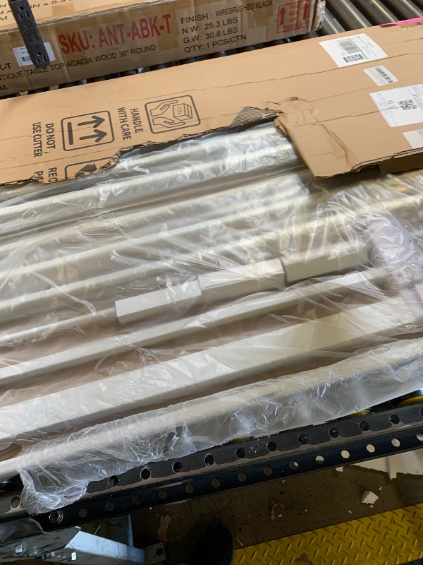 Photo 1 of Lumizone Extra Tall Cat Gate 61.02" High Pressure Mounted 29.92"-59.44" Extra Wide 1.37" Gap No Drilling Auto-Close One-Handed Operation Tall Pet Gate for Dogs(White, 61.02" H x 29.92"-59.44" W)