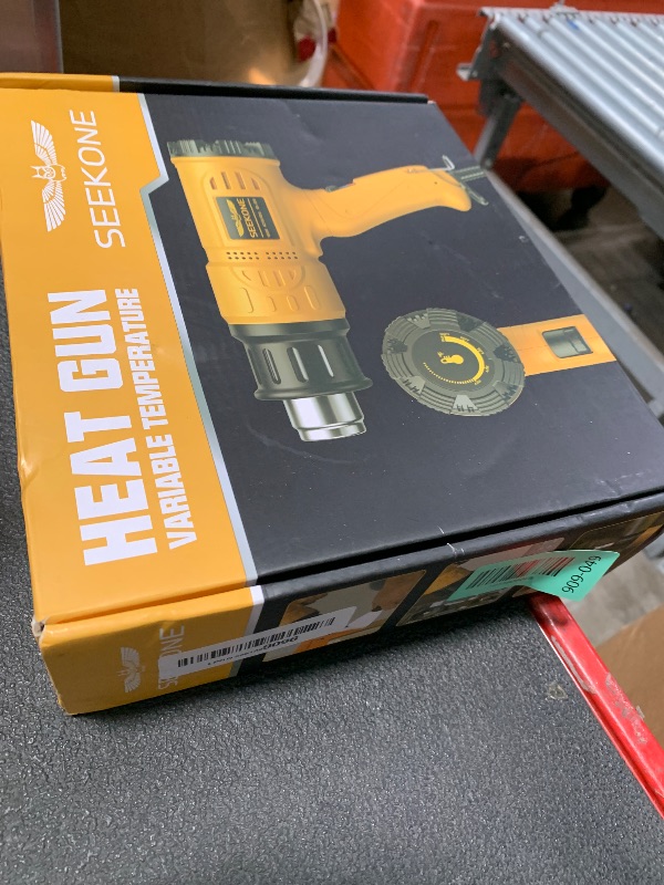 Photo 1 of **MISSING 2 TIPS**SEEKONE Heat Gun 1800W 122?-1202??50?- 650??Fast Heating Heavy Duty Hot Air Gun Kit Variable Temperature Control Overheat Protection with 4 Nozzles for Crafts, Shrinking PVC, Stripping Paint(5.2FT)LPNO506109096