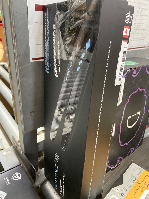 Photo 1 of *****UNABLE TO TEST***
Bio Ionic 10X Styling Iron, Hair Straightener with 1" Sonic Vibrating Plates, Flat Iron with Ion Generating Mineral Complex, Versatile Styler for Wavy & Straight Hairstyles, Black
