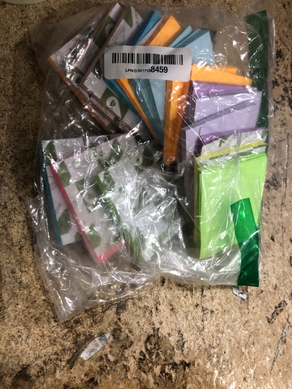 Photo 1 of (18 Pads) Sticky Notes 3x3 inch, Self-Stick Pads Bright Colors Sticky Note, Recyclable, Easy to Post for Home, Office, Notebook