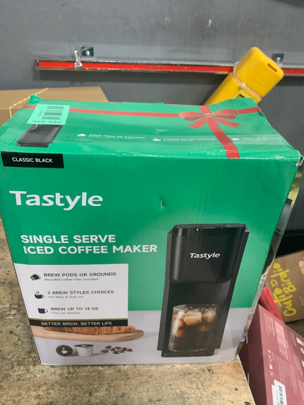 Photo 1 of **CUP NOT INCLUDED**Tastyle Mini Hot and Iced Coffee Maker Single Serve, for K Cup and Ground, 6 to 14 Oz Brew Sizes, with Recipe Book, for Home, Travel, RV, Office and Dorm,Classic Black (2.0 Version)