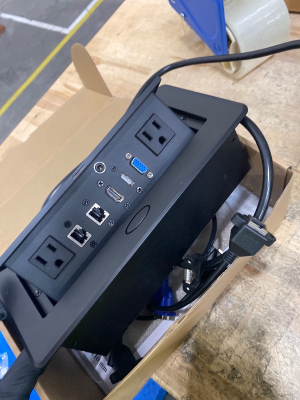 Photo 1 of Table Pop up Power Date Center Connection Box with Outlet Network HDMI for Conference Desk