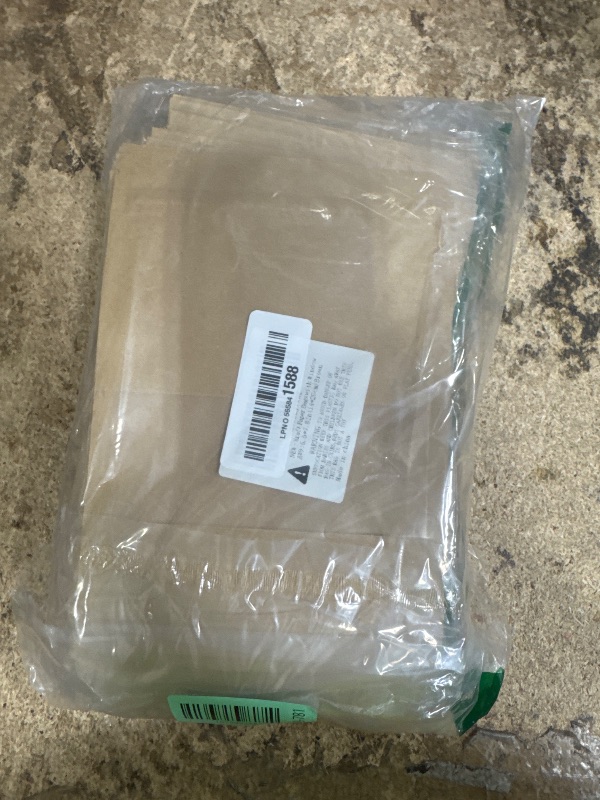Photo 1 of 100 Pcs 5.5x8 Inch Kraft Paper Bags with Transparent Window, Stand Up Pouches,Smell Proof Bags,Resealable Bags for Small Business, Zipper Food Storage,for Packaging Snacks Cookies Candy