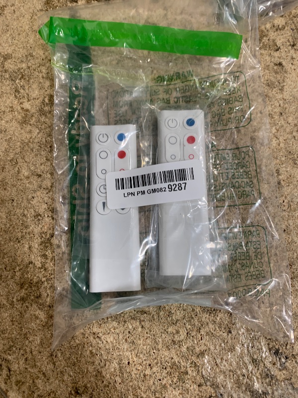 Photo 1 of [Pack of 2] Replacement Fan Remote Control fits for Dyson AM09 Hot + Cool Heater Tower Fan (Without Battery)