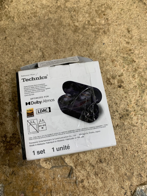 Photo 1 of ***PARTS ONLY****Technics Reference Class Hi-Fi Wireless Ear Buds, Dolby Atmos with Head Tracking, Adaptive Noise Cancelling, 3 Device Multipoint, 10-Hr Battery, Wireless Charging, Improved Fit, EAH-AZ100-K(Black)