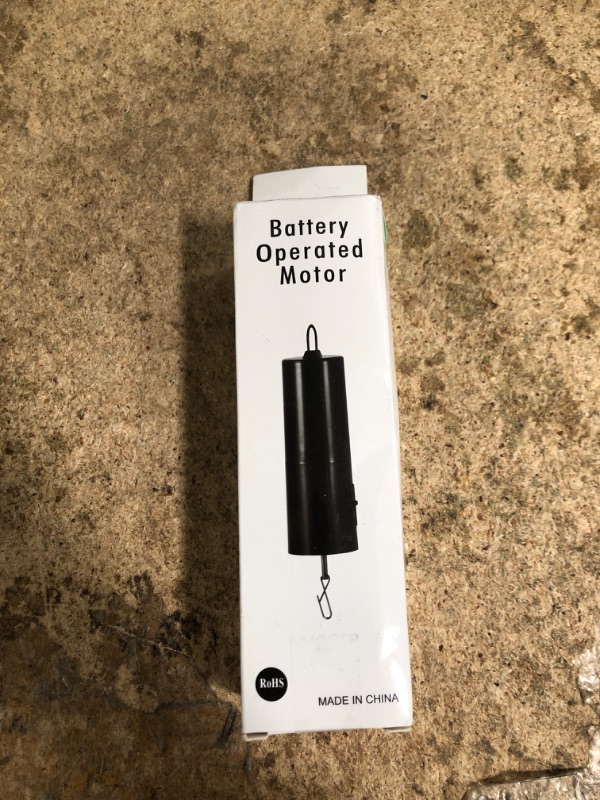 Photo 1 of 1 Piece Hanging Black Rotating Motor Wind Spinner Mobile Battery Operated Motor Multi-Purposes Rotatable Hook for Garden Decoration Accessory Supplies