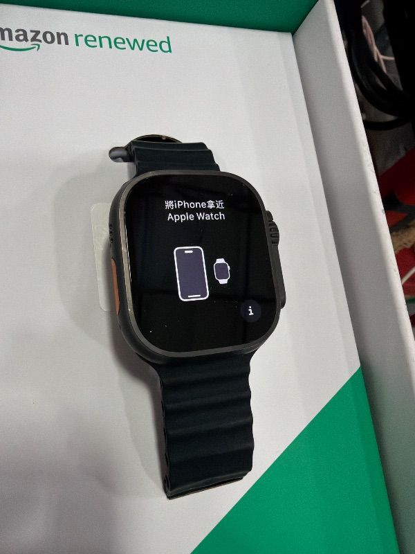 Photo 1 of *Parts Only* iPhone 16 pro Apple Watch Ultra 2 (GPS + Cellular, 49MM) - Black Titanium Case with Black Ocean Band (Renewed Premium)