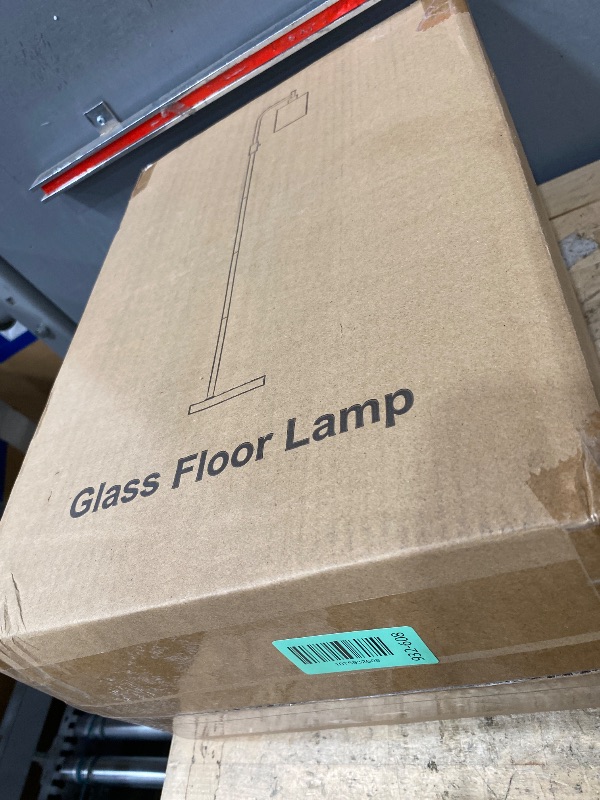 View 2 of ?Upgraded?Dimmable Floor Lamps for Living Room with Frosted White Glass Lampshade, Modern Industrial Floor Lamp with 900LM Bulb Included, Standing Tall Lamp for Bedroom, Office, Reading Room, Nickel