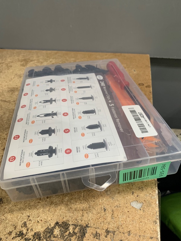 Photo 1 of **MISSING PIECES** 240PCS Car Bumper Retainer Clips Kit - Auto Plastic Rivets & Push Fasteners Set, Most Popular Sizes for Door Trim, Panel, Fender - Compatible with GM, Ford, Toyota, Honda, Chrysler