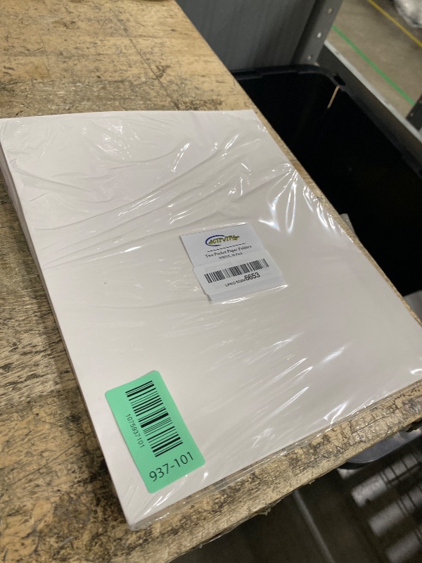 Photo 1 of 10 Pack Two Pocket Folders, White, Strong Thick Paper Folders, for Letter Size, by ACTIVITYya
