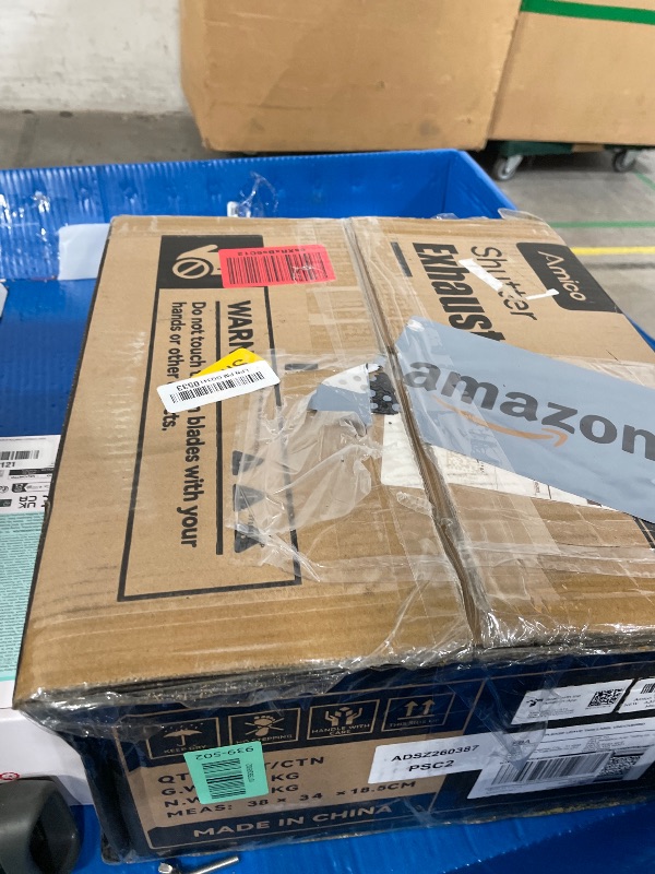 View 3 of **PARTS ONLY** Amico 10" Shutter Exhaust Fan with Thermostat And Humidity Remote Control, 1068 CFM Attic Fan with 8-Speed Auto Adjust, 13W Brushless DC Motor Vent Fan for Greenhouse, Garage, Chicken Coop, Gable Wall