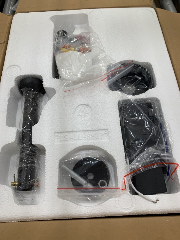 Photo 1 of **PARTS ONLY** Nuoqiso 52 Inch Ceiling Fans with Lights and Remote Control, Farmhouse Ceiling Fan with LED Lighting for Bedroom Living Room and Patio, Black Caged Ceiling Fan for Indoor and Outdoor(NO Bulbs)