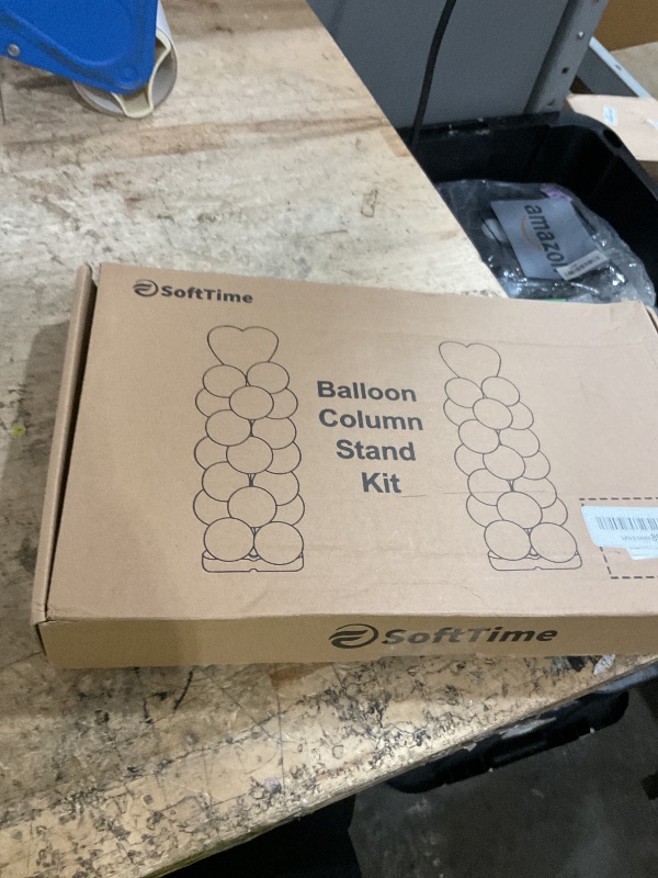 Photo 1 of ****HEAVY BASES ONLY *** Balloon Column Stand Kit for Floor,Set of 2, SOFTTIME Adjustable and Reusable Balloon Tower Stands Kit with Heavy Base, Metal Balloon Display for Birthday, Wedding, Baby Shower,Party Decorations