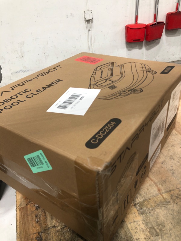 Photo 1 of **FACTORY SEALED** STARRYBOT Cordless Robotic Pool Cleaner with Dual high-Efficiency Motors Delivers Strong Suction, Smart Self-Parking,Smart LED Indicator,Pool Vacuum for Above-Ground Flat Pool up to 900 Sq.ft(White)