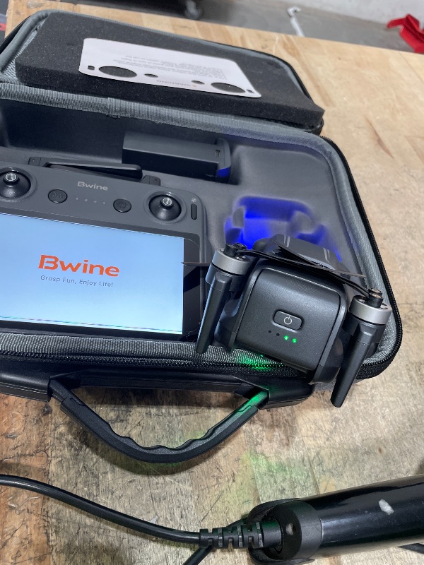 Photo 1 of **HAS SOME DAMAGE**
Bwine F7MINI 4K(RC3) Drones with Camera for Adults 8K Photo 4K Video RC with 1080P Screen 20000ft Transmission 64min Flight 3-Axis Gimbal 249g F