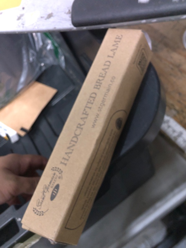 Photo 1 of "SAINT GERMAIN Premium Hand Crafted Bread Lame for Dough Scoring Knife, Lame Bread Tool for Sourdough Bread Slashing with 10 Blades Included with Replacement with Authentic Leather Protector Cover"