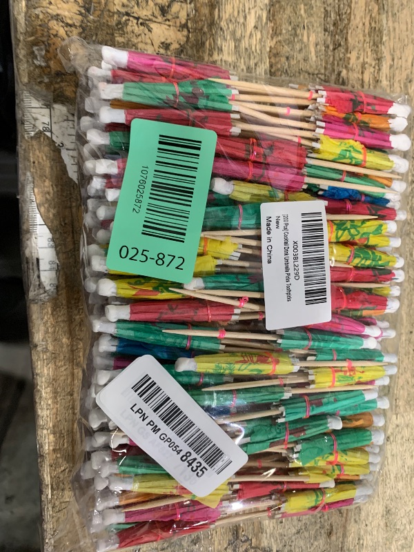 Photo 1 of [200 Pcs] Cocktail Drink Umbrella Picks Toothpicks - Colorful Paper Toothpicks Cocktail Umbrellas for Luau Parasols Hawaiian Tiki Party Decorations