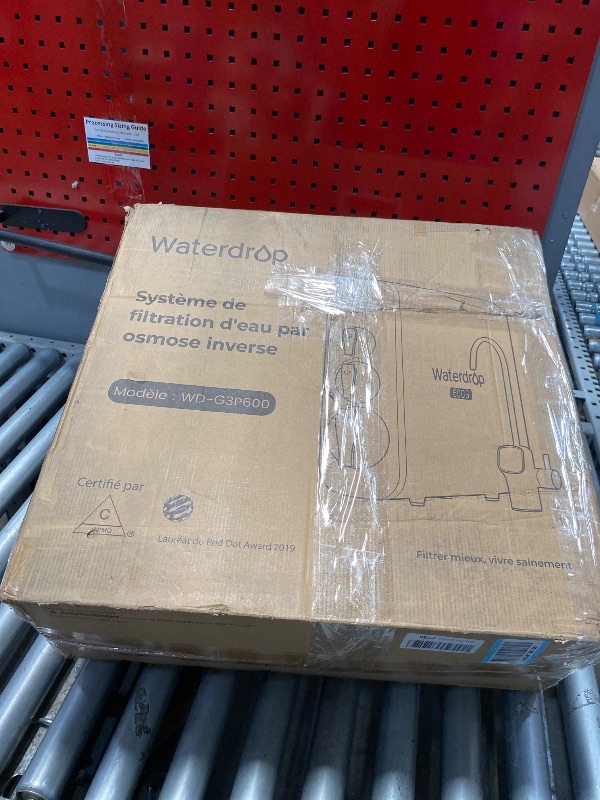 View 3 of **MISSING SOME HARDWARE AND ACCESSORIES** Waterdrop G3P600 Reverse Osmosis System, 600 GPD Tankless RO Water Filter