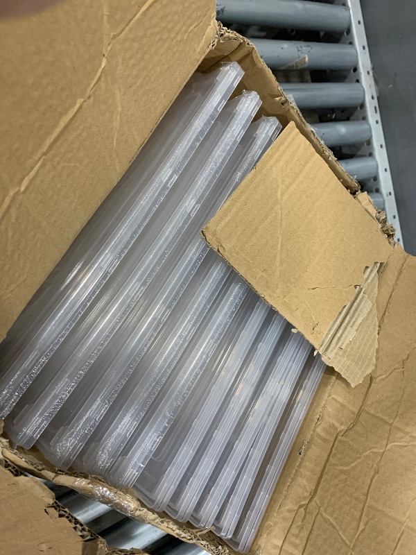 Photo 1 of 10 Pack Stackable Clear Storage Bins with Front Door 5-sided Transparent Organizer Boxes Plastic Storage Containers for Clothes, Toys, Classroom Supplies, and Home Organization