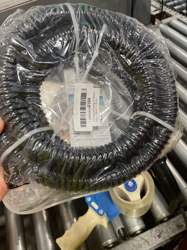 Photo 1 of 1 Inch Pond Tubing – 10ft PVC Corrugated Pond Hose with 2 Stainless Steel Hose Clamps, Heavy Duty Kink-Proof Black Plastic Pump Tubing for Garden Ponds, Waterfalls, Filters & Drainage