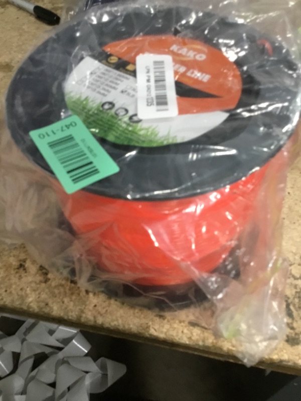 Photo 1 of 095 Trimmer Line, 095 Weed Eater String, 0.095" Weed Wacker String, Commercial Grade Round Nylon String Trimmer Line .095 Replacement For String Trimmer Weed Trimmers .095"-1480ft-5lb-Spool(Orange?